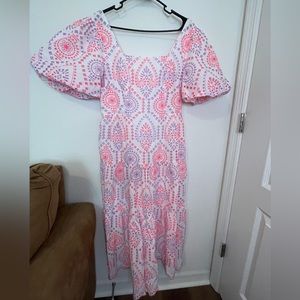 Lilly Pulitzer Katalina Midi Dress in Sunset Dreamer Eyelet